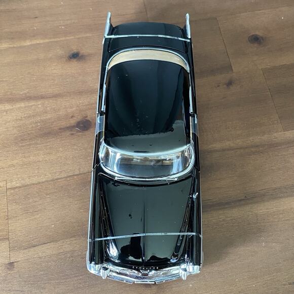 1955 Chrysler C300 Black Diecast Model Toy Car 1/24 Scale Motor Max - Picture 9 of 10